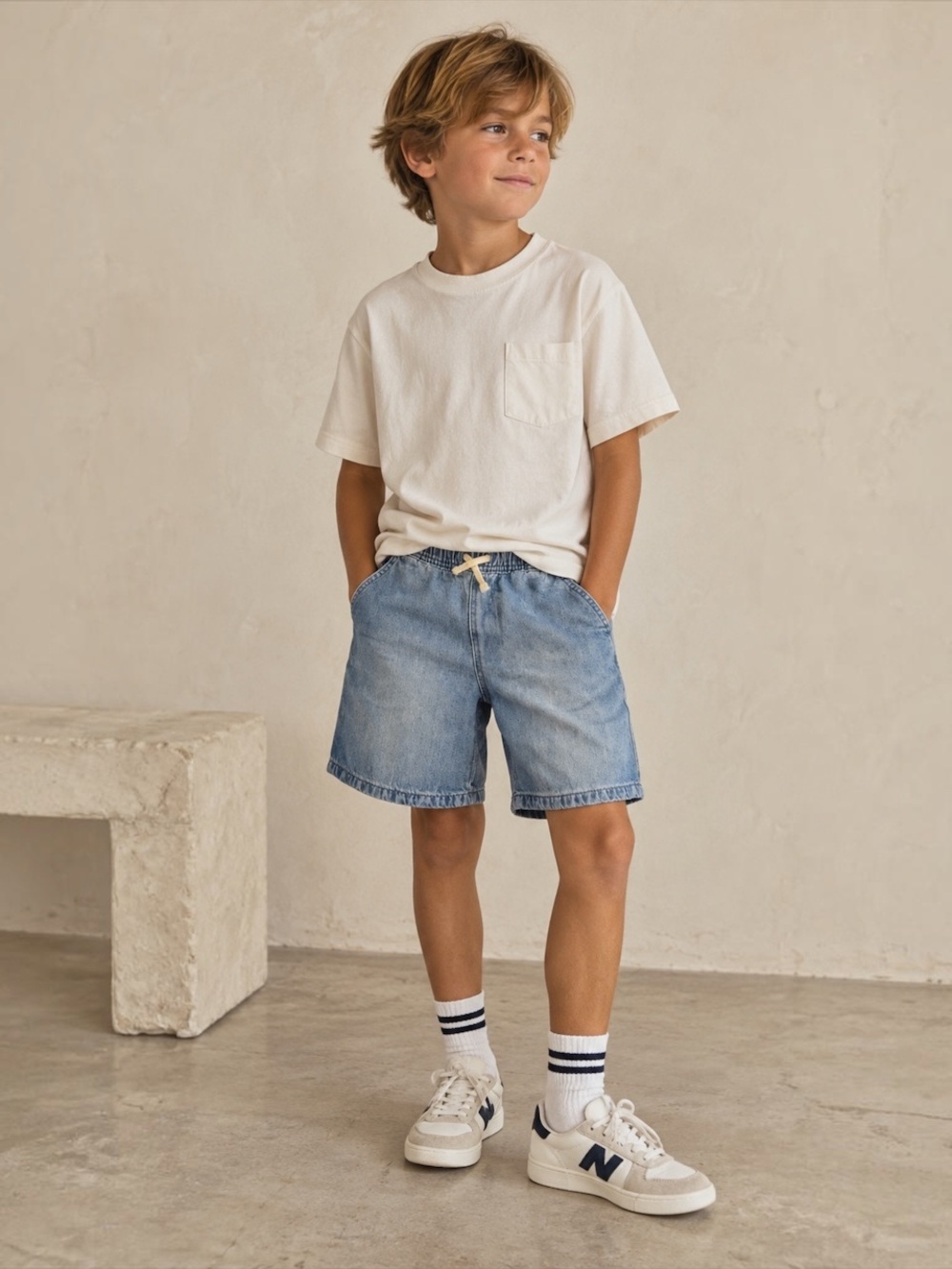 Cat & Jack Boys Light Blue Denim Shorts Size 8